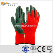 10 Guantes de trabajo industrial de palma roja